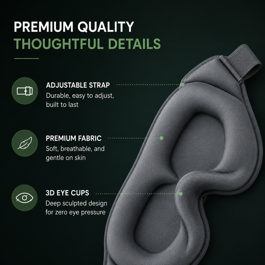Clean fabric + memory foam. Breathes like skin.